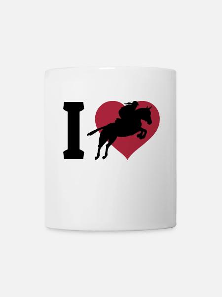 I love Springreiten - Tasse - Weiß