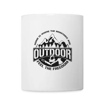 "OUTDOOR - Feel the Freedom" adventure gift - Mug - white - Front