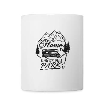 Motorhome camper gift "Home is where you ..." - Mug - white - Front