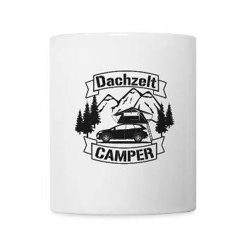 Dachzelt Camper Auto Geschenk Camping Natur - Tasse - Weiß - Vorne