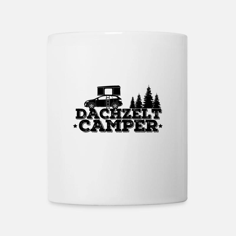 Dachzelt CAMPER - Hartschalendachzelt Geschenk - Tasse - Weiß