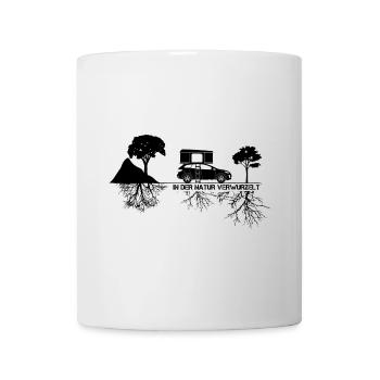 Dachzelt Camper In der Natur verwurzelt - Geschenk - Tasse - Weiß - Vorne