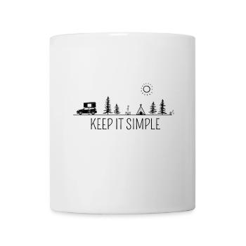 Hard shell roof tent "Keep it Simple" gift idea - Mug - white - Front