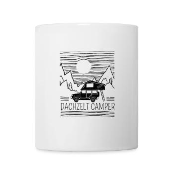 Dachzelt Camper Geschenk für Camping - Tasse - Weiß - Vorne