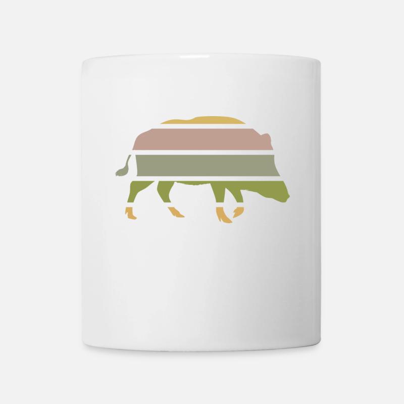 waldbewohner wildschwein aus dem wald eber-sunset - Tasse - Weiß