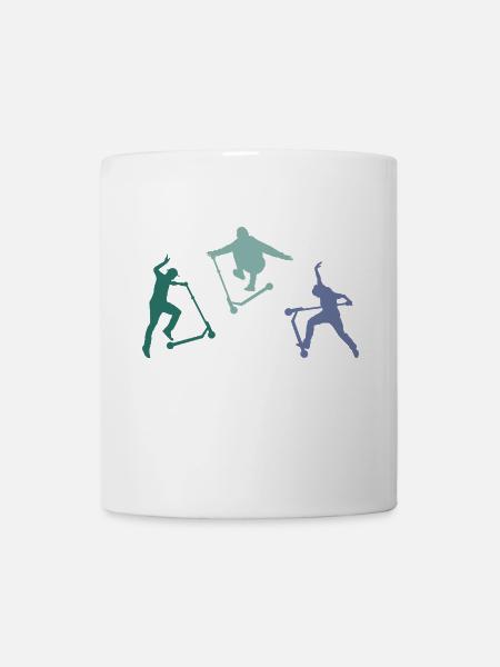 scooter roller e-scooter stuntscooter skatepark - Mug - white