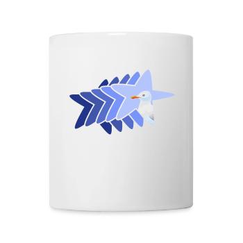 meer moin moin meerweh seestern with seagull - Mug - white - Front