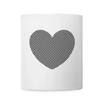 cœur noir cadeau - Mug blanc - blanc - Devant