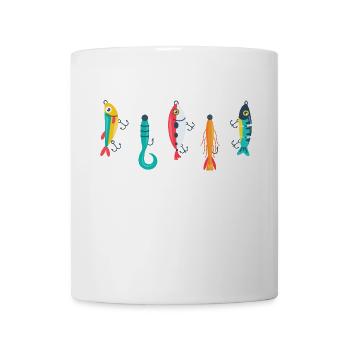 Angler angeltAngelköder Angelhaken Angelschein - Tasse - Weiß - Vorne