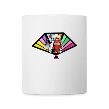 Japan Krieger Asien Ninja Hamster Fantasy Kinder - Tasse - Weiß - Vorne