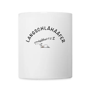 Langschläfer Schaf Wortspiel - Tasse - Weiß - Vorne
