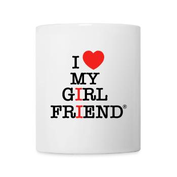 I Love My Girlfriend - Mug blanc - blanc - Devant