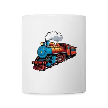 Locomotive à vapeur colorée pour les petits cheminots - Mug blanc - blanc - Devant