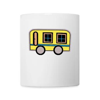Wohnwagen Wohnmobil Camping Retro 80er - Tasse - Weiß - Vorne