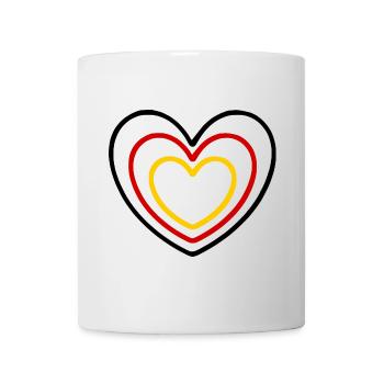 Heart Germany Colors - Mug - white - Front
