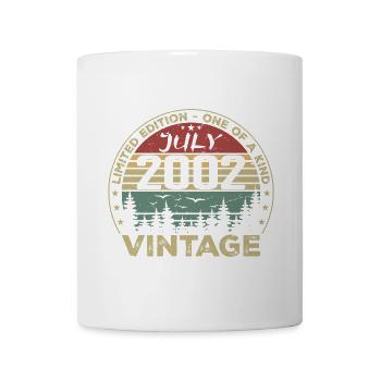 Juli 2002 Jahrgang 2002 Geburtstagsgeschenk - Tasse - Weiß - Vorne