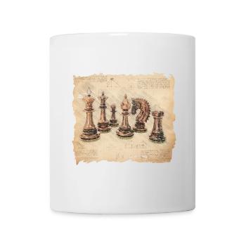 chess pieces shirt middle - Tasse - Weiß - Vorne