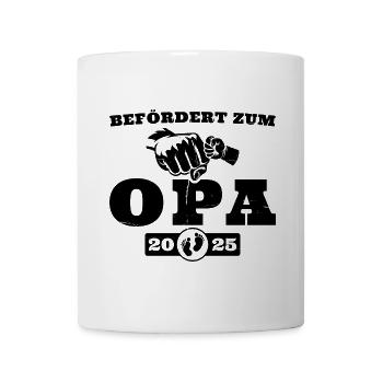 Werdender Opa 2025 Schwangerschaftsverkündung - Tasse - Weiß - Vorne