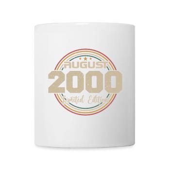 Millésime Né(e) Août 2000 Cadeau Anniversaire 2000 - Mug blanc - blanc - Devant