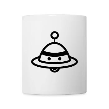 fliegende Untertasse - Tasse - Weiß - Vorne