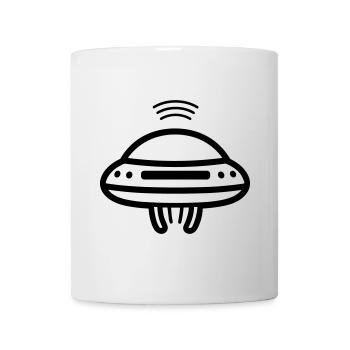 fliegende Untertasse - Tasse - Weiß - Vorne