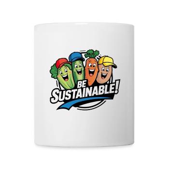 Durabilité Les drôles de légumes sont heureux pour les légumes - Mug blanc - blanc - Devant