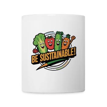 Durabilité Les drôles de légumes sont heureux pour les légumes - Mug blanc - blanc - Devant