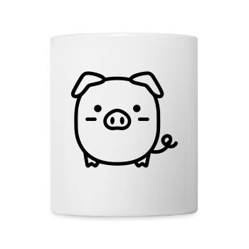 cochon - Mug blanc - blanc - Devant