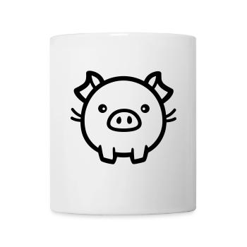 cochon - Mug blanc - blanc - Devant