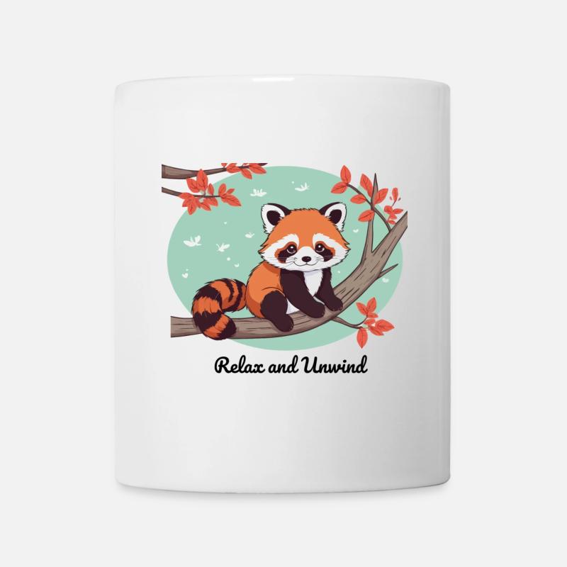 Se détendre et se détendre – Red Panda - Mug blanc - blanc