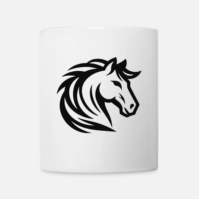 Elegantes Pferde Motiv - Tasse - Weiß