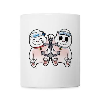 Chat des mers Chats Marins Enfants Enfant - Mug blanc - blanc - Devant