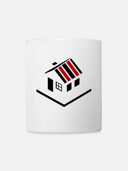 Haus Immobilie Symbol Logo - Tasse - Weiß