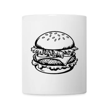 Burger - Fast Food - Lecker - Tasse - Weiß - Vorne
