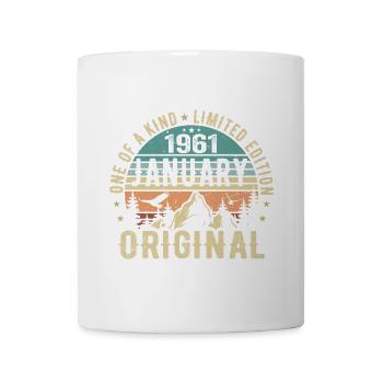 Geburtstagsgeschenk Januar 1961 - January 1961 - Tasse - Weiß - Vorne