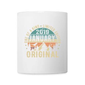 Geburtstagsgeschenk Januar 2019 - January 2019 - Tasse - Weiß - Vorne