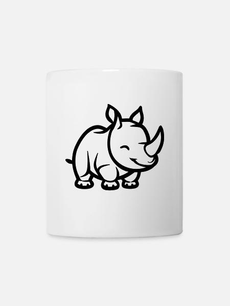 Nashorn - Tasse - Weiß