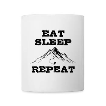 Eat Sleep Ski Repeat - Ski - Ski - Mug - white - Front