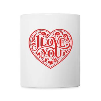 I love You - Valentine' Day - Liebe - Geschenk - Tasse - Weiß - Vorne