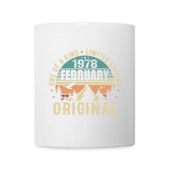 47. Geburtstag Original Jahrgang Februar 1978 - Tasse - Weiß - Vorne