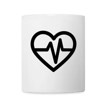 battement de coeur - Mug blanc - blanc - Devant