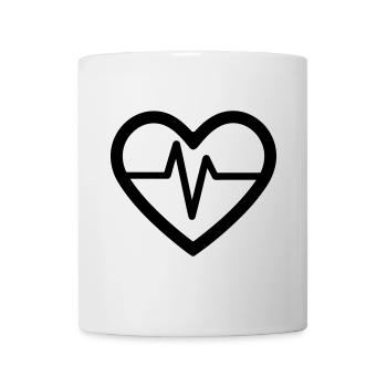 battement de coeur - Mug blanc - blanc - Devant