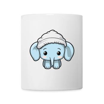 Elephant Winter Animal Baby Comic - Mug - white - Front