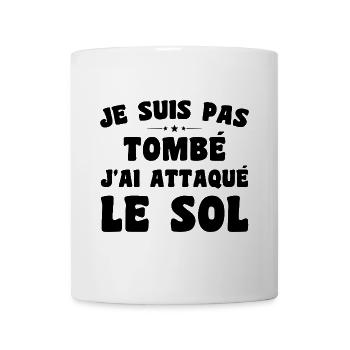 Ich bin nicht gefallen, ich habe den Boden angegriffen - Tasse - Weiß - Vorne