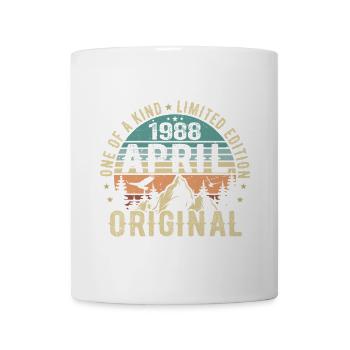Né en avril 1988, légende depuis avril 1988 - Mug blanc - blanc - Devant