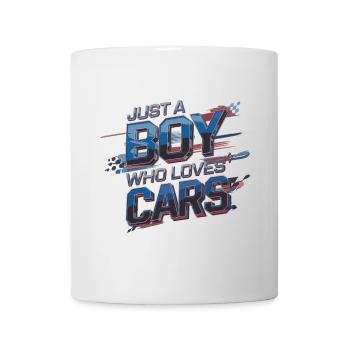 Juste un garçon qui aime les voitures – pour les amoureux des voitures - Mug blanc - blanc - Devant