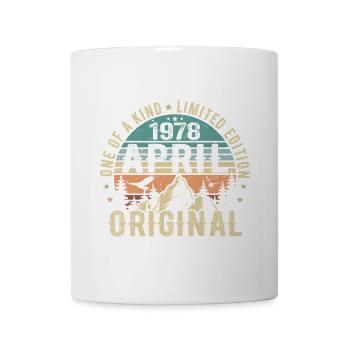 Né en avril 1978, légende depuis avril 1978 - Mug blanc - blanc - Devant