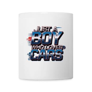 Juste un garçon qui aime les voitures - Mug blanc - blanc - Devant
