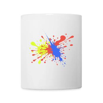 Colorful Splashes Geschenkidee lustig - Tasse - Weiß - Vorne