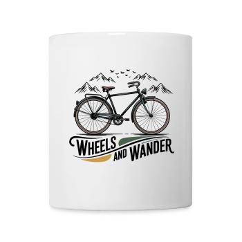 Wheels & Wander – Mountain Adventure - Mug - white - Front